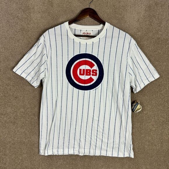 Red Jacket Other - Red Jacket Chicago Cubs T-Shirt Mens XL White Brass Tacks Pinstripe Licensed NEW